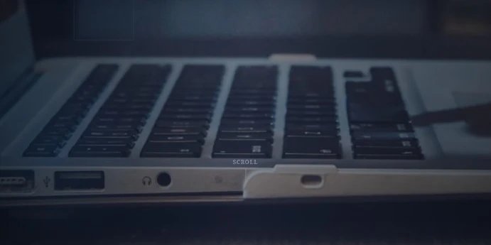 Laptop workspace used for web development